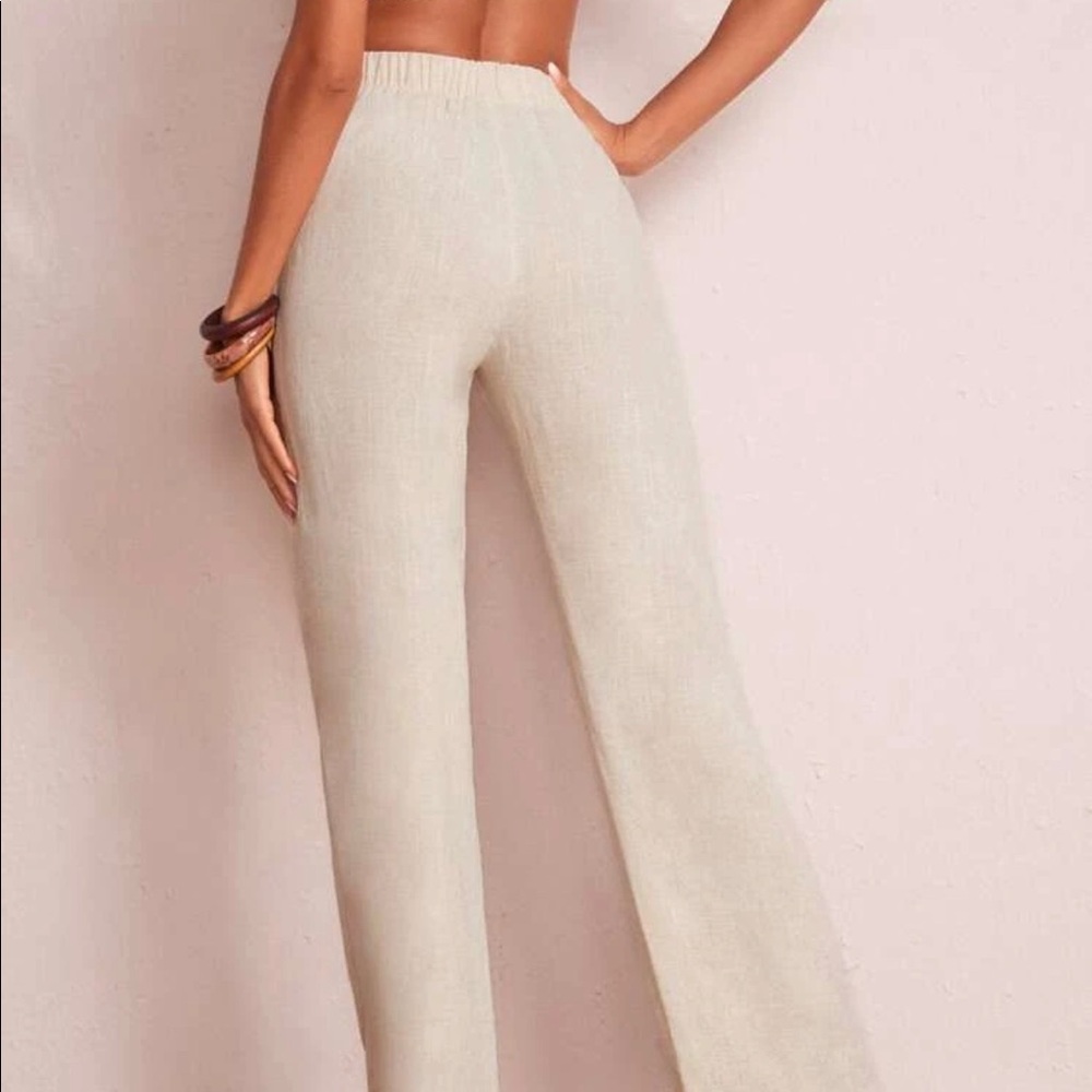 Solid Wide Leg Pants